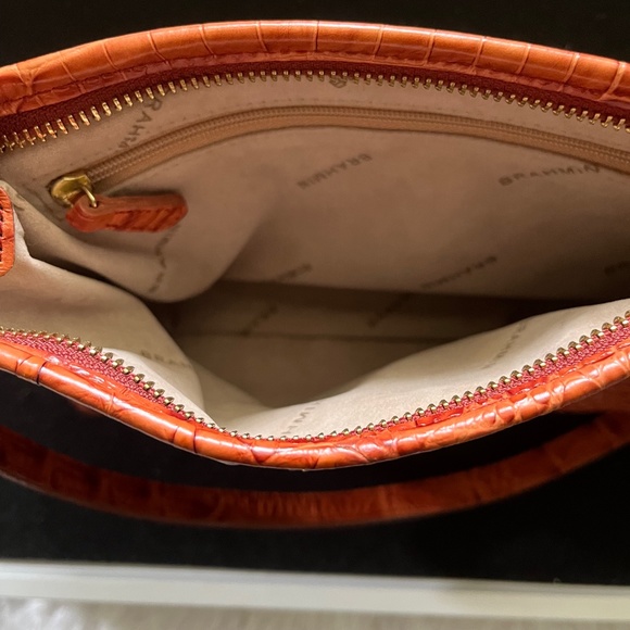 Brahmin Melbourne Tulle Mini Bag.  Orange - Picture 10 of 16